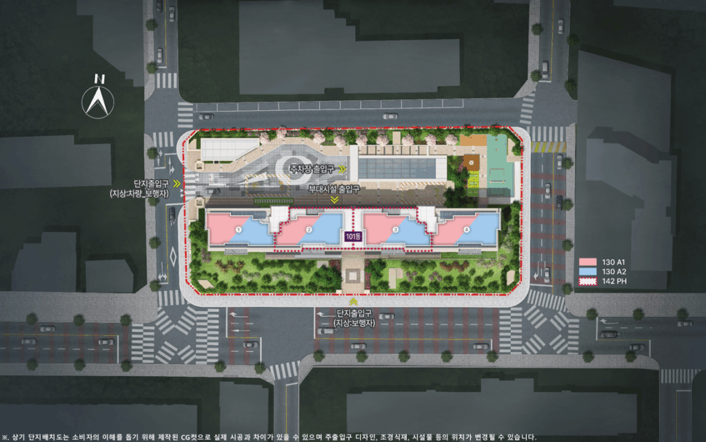 봉선동 르오네뜨 2차 단지배치도